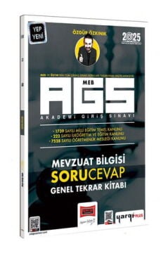 2025 MEB-AGS Mevzuat Bilgisi Soru-Cevap Genel Tekrar Kitabı (Özgür Özkınık) Yargı Yayınları