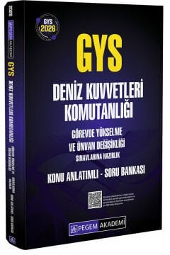 Pegem Akademi 2026 GYS Deniz Kuvvetleri Komutanlığı Görevde Yükselme Konu Anlatımlı Soru Bankası
