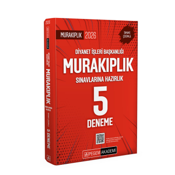 2026 Diyanet İşleri Başkanlığı Murakıplık Sınavlarına Hazırlık Tamamı Çözümlü 5 Deneme Pegem Yayınları