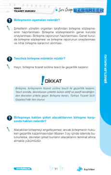 Dizgi Kitap HMGS Ticaret Hukuku Soru Cevap Ezberler 2024