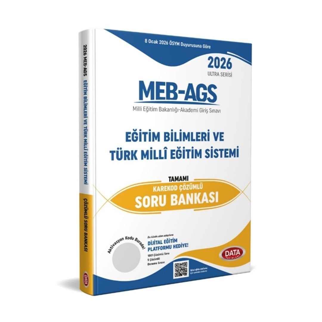 2026 AGS Ultra Serisi Eğitim Bilimleri ve Türk Milli Eğitim Sistemi Tamamı Çözümlü Soru Bankası Data Yayınları