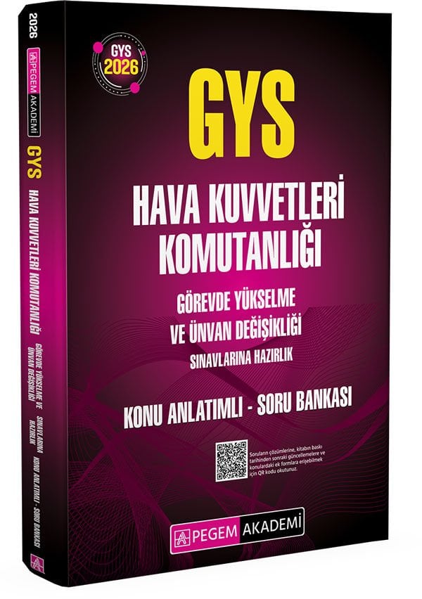 2026 GYS Hava Kuvvetleri Komutanlığı Görevde Yükselme Sınavlarına Hazırlık Konu Anlatımlı Soru Bankası Pegem Yayınları
