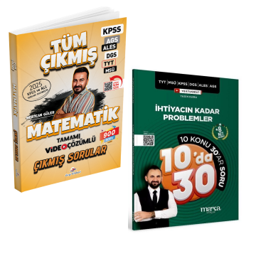 Dizgi Kitap 2026 Matematik Tüm Sınavlar Çıkmış Sorular ve Marka Yayınları KPSS MEB-AGS YKS TYT MSÜ DGS ALES İhtiyacın Kadar Problemler Kampı 10 da 30 Soru Bankası Seti