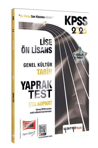 Yargı Yayınları 2026 KPSS Lise-Ön Lisans Genel Kültür Tarih Çek Kopart Yaprak Test