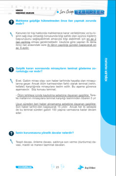 Dizgi Kitap HMGS Medeni Hukuk Soru Cevap Ezberler 2024