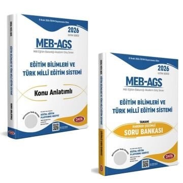 2026 AGS Ultra Serisi Eğitimin Temelleri Türk Milli Eğitim Sistemi Konu Anlatımlı ve AGS Eğitimin Temelleri Türk Milli Eğitim Sistemi Tamamı Çözümlü Soru Bankası Data Yayınları Seti
