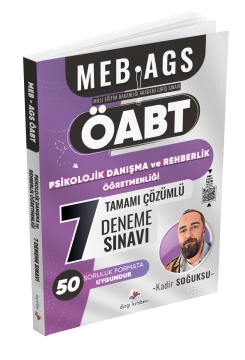 Dizgi Kitap 2025 Meb Ags ÖABT Psikolojik Danışma ve Rehberlik Öğretmenliği Tamamı Çözümlü 7 Deneme Sınavı Kadir Soğuksu