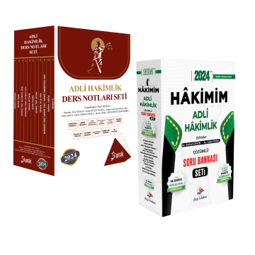 2024 Yetki Çsa Adli Hakimlik Ders Notları ve Dizgi Kitap Hakimim Soru Bankası Seti