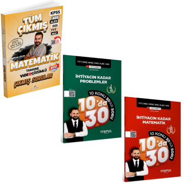 Dizgi Kitap 2026 Matematik Tüm Sınavlar Çıkmış Sorular & KPSS MEB-AGS YKS TYT MSÜ DGS ALES İhtiyacın Kadar Problemler - Matematik Kampı 10 da 30 Soru Bankası Marka Yayınları Seti