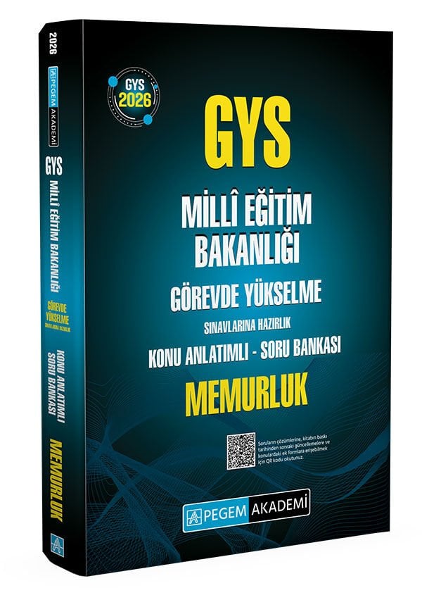 Pegem Akademi 2026 GYS MEB Görevde Yükselme Sınavlarına Hazırlık Konu Anlatımlı Soru Bankası MEMURLUK