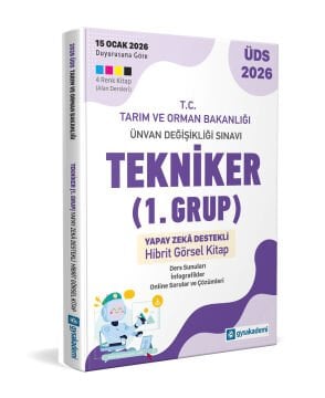 2026 T.C. Tarım ve Orman Bakanlığı Ünvan Değişikliği Sınavı Tekniker 1. Grup Yapay Zeka Destekli Görsel Hibrit Kitap Data Yayınları