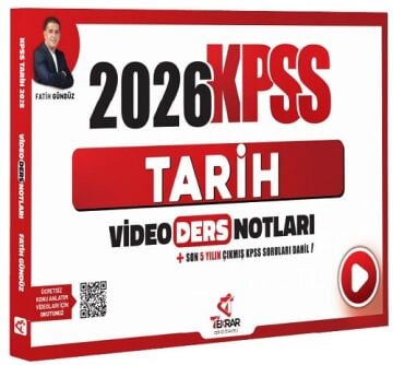 Tekrar Akademi Yayınları 2026 KPSS Tarih Video Ders Notları - Fatih Gündüz