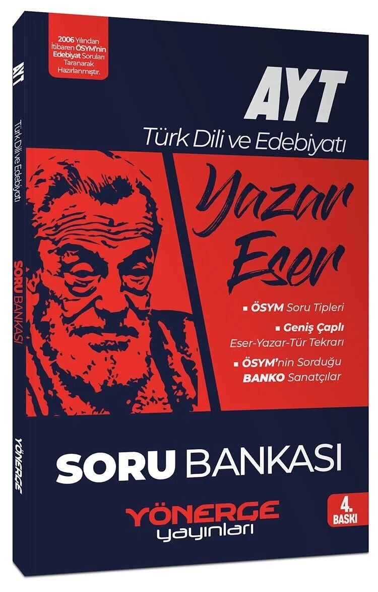 Yönerge YKS AYT Türk Dili ve Edebiyatı Yazar Eser Soru Bankası Yönerge Yayınları