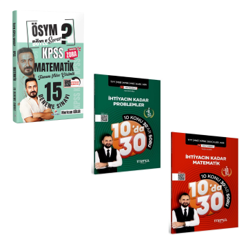 Dizgi Kitap ÖSYM Böyle Sorar 2026 KPSS Matematik 15 Deneme &  KPSS MEB-AGS YKS TYT MSÜ DGS ALES İhtiyacın Kadar Matematik - Problemler Kampı 10 da 30 Soru Bankası Marka Yayınları Seti