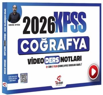 Tekrar Akademi 2026 KPSS Coğrafya Video Ders Notları - Erhan Aydın Tekrar Akademi Yayınları