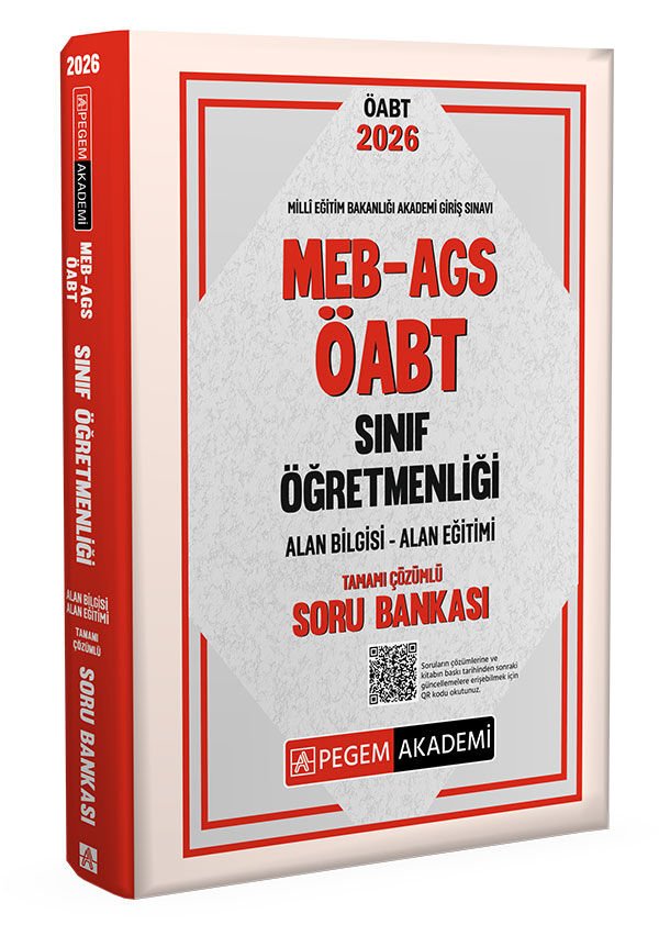 2026 MEB AGS ÖABT Sınıf Öğretmenliği Tamamı Çözümlü Soru Bankası Pegem Akademi