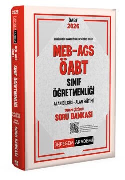 Pegem Akademi 2026 MEB-AGS ÖABT Sınıf Öğretmenliği Tamamı Çözümlü Soru Bankası