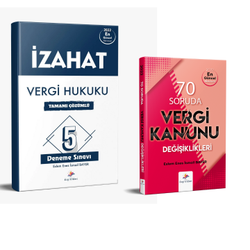 Dizgi Kitap İzahat Vergi Hukuku 5 Deneme Sınavı+ 70 Soruda Vergi Hukuku Değişiklikleri 2'li Set