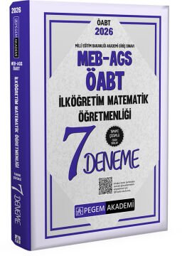 Pegem Akademi 2026 MEB-AGS ÖABT İlköğretim Matematik Öğretmenliği Tamamı Çözümlü 7 Deneme