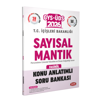 Data Yayınları 2026 GYS-ÜDS T.C. İçişleri Bakanlığı Sayısal Mantık Konu Anlatımlı Soru Bankası