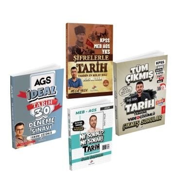 Dizgi Kitap 2026 KPSS MEB AGS YKS Şifrelerle Tarih Ders Notları & Ne Sordu Ne Sorar MEB AGS Tarih Video Çözümlü Soru Bankası ve MEB AGS İdeal Tarih Tamamı Çözümlü 30 Deneme Seti ve Tarih Çıkmış Sorular Seti
