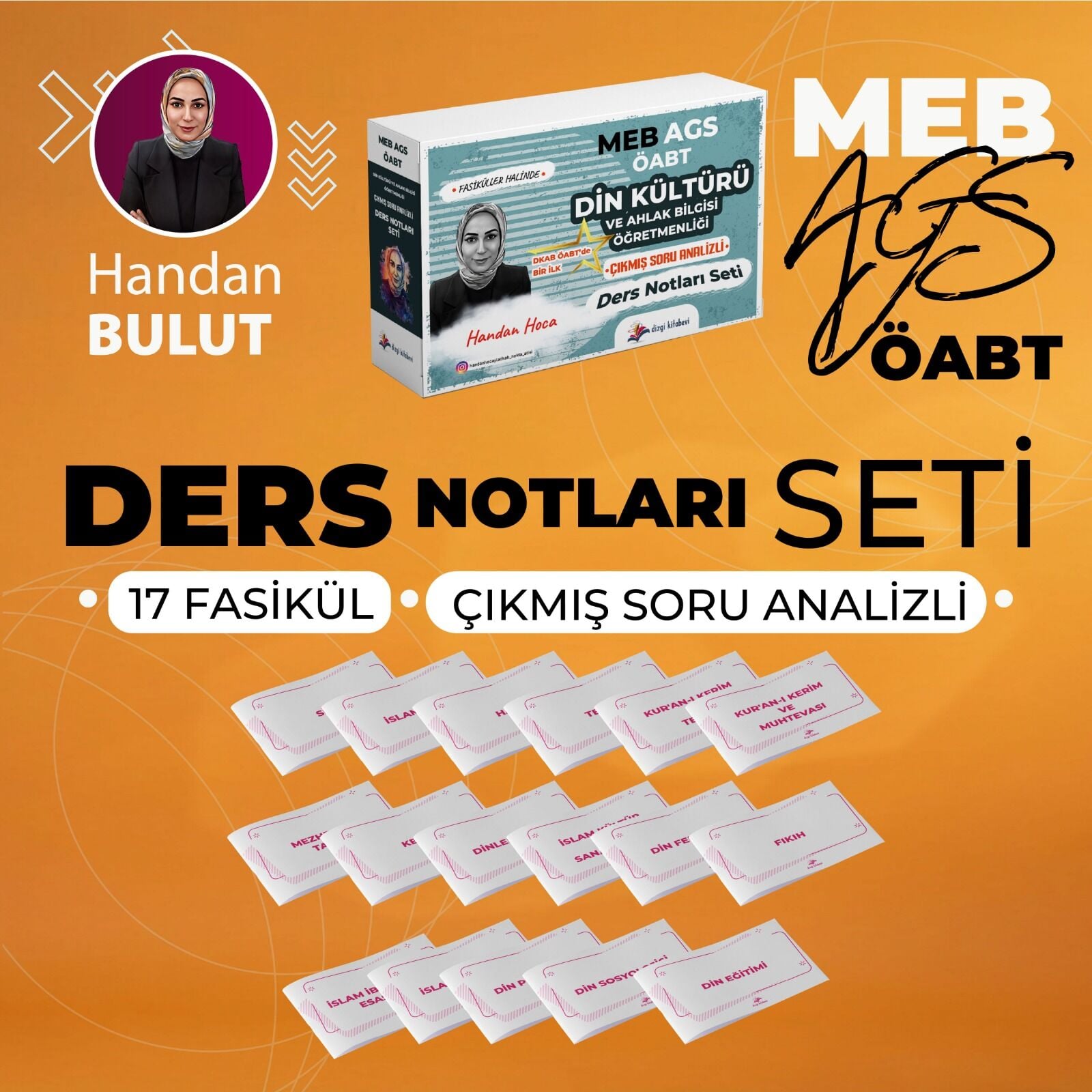 Dizgi Kitap 2026 Meb Ags ÖABT Din Kültürü ve Ahlak Bilgisi Öğretmenliği Çıkmış Soru Analizli Konu Anlatım Seti 17 Fasikül Handan Bulut