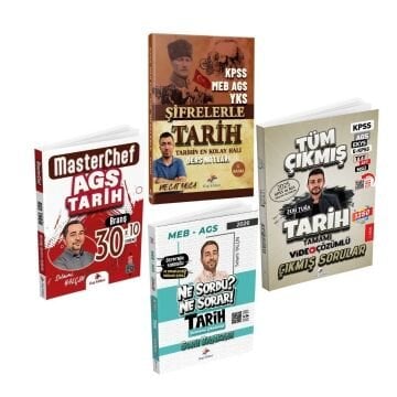 Dizgi Kitap 2026 KPSS MEB AGS YKS Şifrelerle Tarih Ders Notları & Ne Sordu Ne Sorar MEB AGS Tarih Video Çözümlü Soru Bankası ve MasterChef MEB AGS Tarih 30 Branş Deneme ve Tarih Çıkmış Sorular Seti