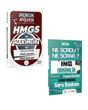 Dizgi Kitap 2026 Hukuk Atölyesi HMGS Sınavı Çıkmış Soru Örnekli Vergi Hukuku Ders Notları ve Vergi Hukuku Soru Bankası Seti