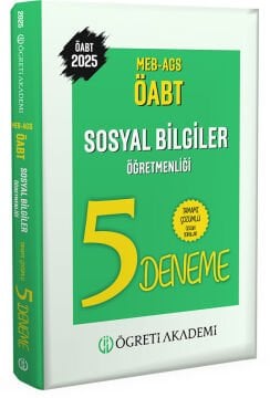 Öğreti Akademi 2025 MEB-AGS ÖABT Sosyal Bilgiler Öğretmenliği Tamamı Çözümlü 5 Deneme