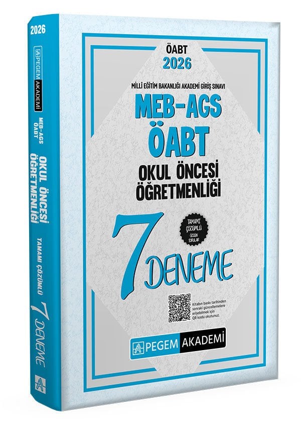 2026 MEB AGS ÖABT Okul Öncesi Öğretmenliği Tamamı Çözümlü 7 Deneme Pegem Yayınları