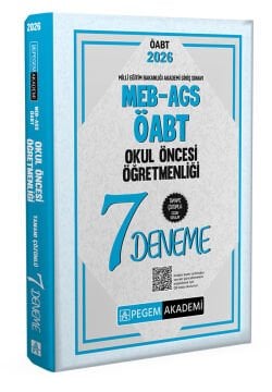 2026 MEB AGS ÖABT Okul Öncesi Öğretmenliği Tamamı Çözümlü 7 Deneme Pegem Yayınları
