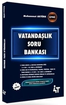 KPSS Vatandaşlık Soru Bankası - Muhammet Aktürk 4T Yayınları