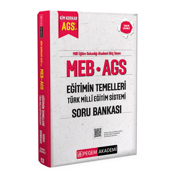 Pegem Akademi MEB-AGS Kim Korkar Eğitimin Temelleri Türk Milli Eğitim Sistemi Soru Bankası Tamamı Çözümlü