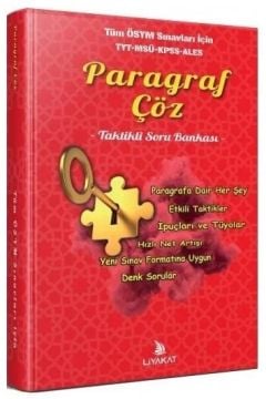 Liyakat TYT MSÜ KPSS ALES Paragraf ÇÖZ Taktikli Soru Bankası Liyakat Yayınları