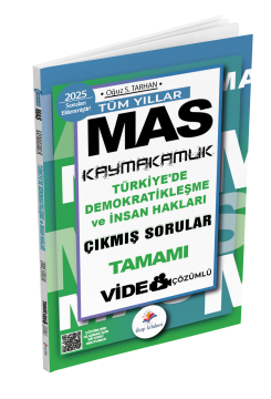 Dizgi Kitap Mas Kaymakamlık İnsan Hakları ve Demokratikleşme Tüm Yıllar Tamamı Video Çözümlü Çıkmış Sorular 2025