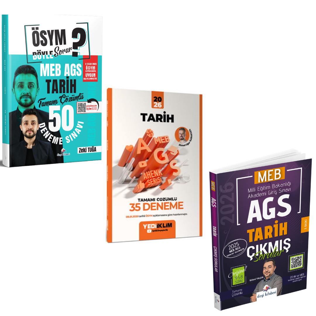 Dizgi Kitap 2026 MEB AGS Tarih 50 Deneme & MEB AGS Tarih Çıkmış Sorular & MEB AGS Tarih 35 Deneme Yediiklim Seti