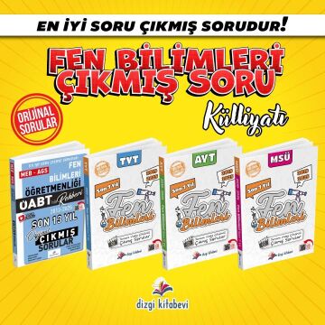Dizgi Kitap 2026 Meb Ags ÖABT Fen Bilimleri Öğretmenliği Video Çözümlü Orijinal Çıkmış Soru Külliyatı