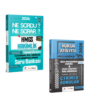 Dizgi Kitap 2026 Hukuk Atölyesi Hakimlik HMGS Ceza Hukuku Özel Hükümler Ceza Muhakemesi Hukuku Soru Bankası & Ceza Hukuku Özel Hükümler Ceza Muhakemesi Hukuku Çıkmış Sorular Seti