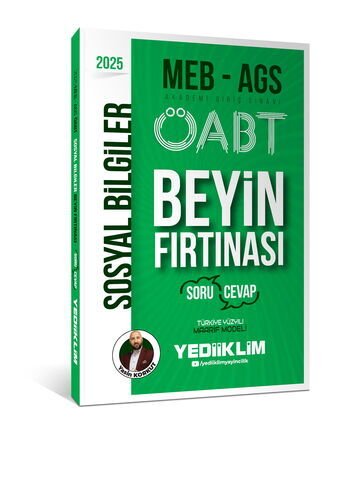 2025 MEB AGS ÖABT Sosyal Bİlgiler Öğretmenliği Beyin Fırtınası (Soru-Cevap) Yediiklim Yayınları