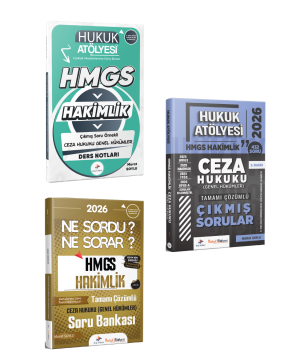 Dizgi Kitap 2026 Hukuk Atölyesi HMGS Sınavı Çıkmış Soru Örnekli Ceza Hukuku Genel Hükümler Ders Notları, Soru Bankası ve Ceza Hukuku Genel Hükümler Çıkmış Sorular Seti