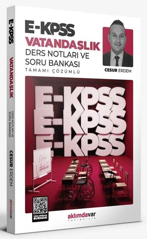 Aklımdavar EKPSS Vatandaşlık Ders Notları ve Soru Bankası Çözümlü - Cesur Erdem Aklımdavar Yayıncılık