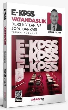 Aklımdavar EKPSS Vatandaşlık Ders Notları ve Soru Bankası Çözümlü - Cesur Erdem Aklımdavar Yayıncılık