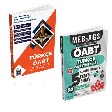 Dizgi Kitap Meb Ags ÖABT Türkçe Öğretmenliği 5 Deneme & Adem Hakan Uzem Meb Ags ÖABT Türkçe Öğretmenliği Soru Bankası Seti