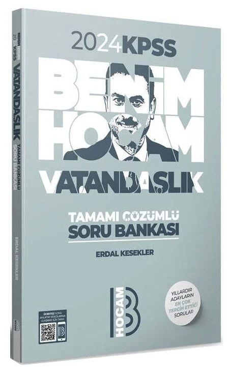 Benim Hocam 2024 KPSS Vatandaşlık Soru Bankası Çözümlü - Erdal Kesekler Benim Hocam Yayınları