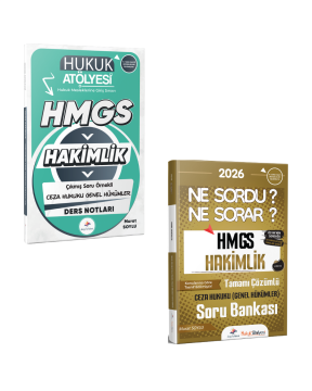 Dizgi Kitap 2026 Hukuk Atölyesi HMGS Sınavı Çıkmış Soru Örnekli Ceza Hukuku Genel Hükümler Ders Notları ve Ceza Hukuku Genel Hükümler Soru Bankası Seti