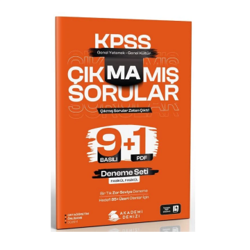 Akademi Denizi KPSS Genel Yetenek Genel Kültür Ortaöğretim Ön Lisans Çıkmamış Sorular 9+1 Deneme Seti