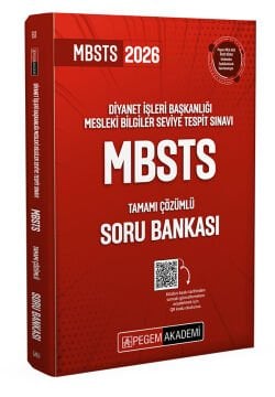 2026 Diyanet İşleri Başkanlığı Mesleki Bilgiler Seviye Tespit Sınavı MBSTS Tamamı Çözümlü Soru Bankası Pegem Akademi