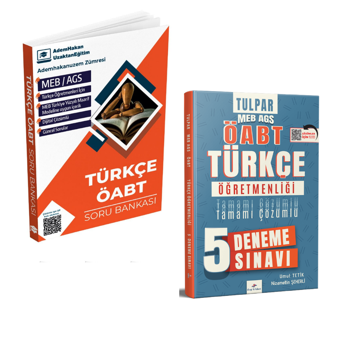 Dizgi Kitap Tulpar 2026 Meb Ags ÖABT Türkçe Öğretmenliği 5 Deneme Sınavı & Adem Hakan Uzem Meb Ags ÖABT Türkçe Öğretmenliği Soru Bankası Seti
