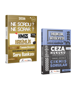 Dizgi Kitap 2026 HMGS Hukuk Atölyesi Hakimlik Ceza Hukuku Genel Hükümler Soru Bankası ve Ceza Hukuku Genel Hükümler Çıkmış Sorular