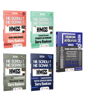 Dizgi Kitap 2026 Hukuk Atölyesi HMGS Türk Hukuk Tarihi Soru Bankası & Genel Kamu Hukuku Soru Bankası & Sosyal Güvenlik Hukuku Soru Bankası & Avukatlık Kanunu Soru Bankası & Fark Dersler Çıkmış Sorular Seti